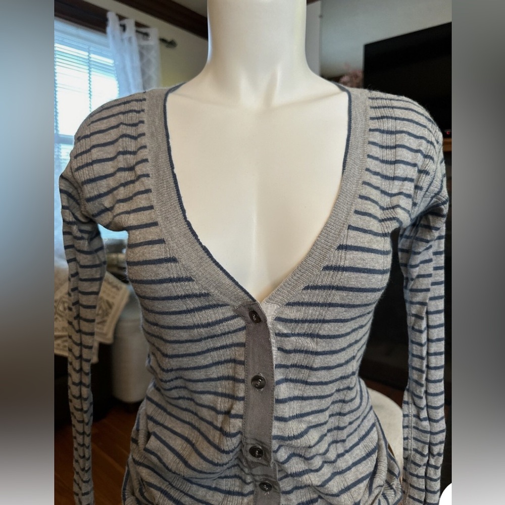 Marc By Marc Jacobs Blue and Gray Cardigan